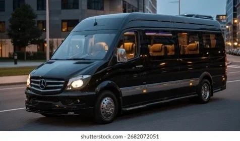 Mercedes-Benz Sprinter — чёрный микроавтобус